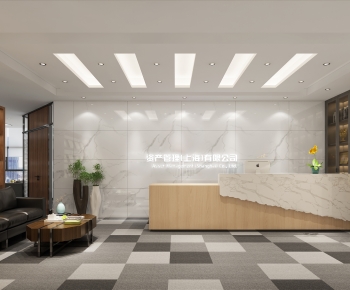 Modern Office Reception Desk-ID:196100952