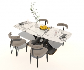 Modern Dining Table And Chairs-ID:657183897