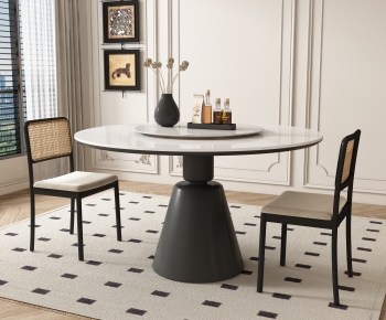 French Style Dining Table And Chairs-ID:701945078