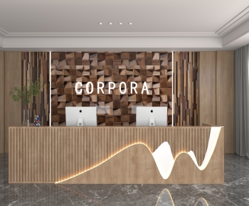 Modern Office Reception Desk-ID:394650944