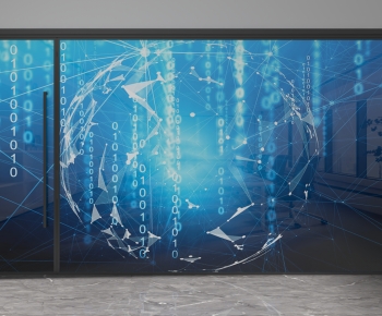 Modern Glass Screen Partition-ID:428650441