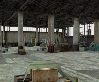 Modern Factory Floor/warehouse-ID:938731914