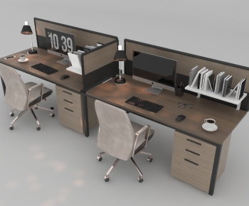 Modern Office Desk And Chair-ID:678826098