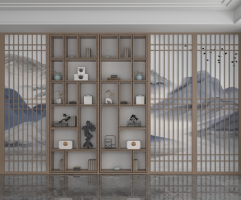 New Chinese Style Bookcase-ID:185615069