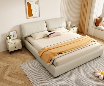 Modern Double Bed-ID:543720961