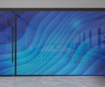 Modern Glass Screen Partition-ID:881048926