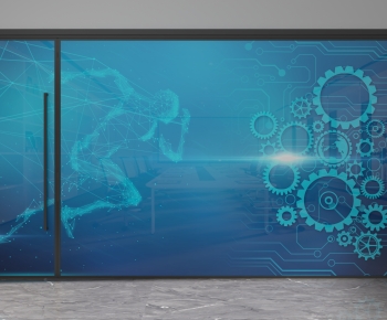 Modern Glass Screen Partition-ID:468847048