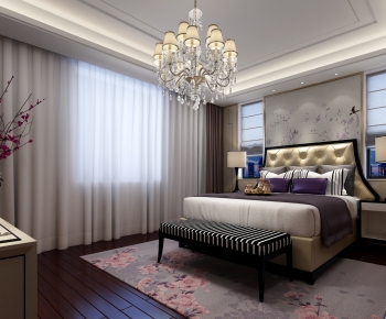 Simple European Style Bedroom-ID:596831089