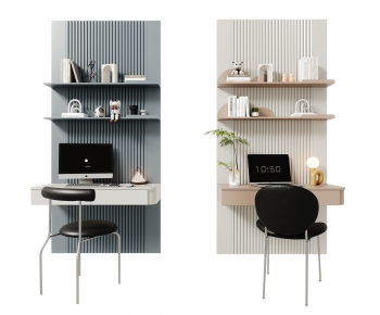 Modern Computer Desk And Chair-ID:880169997