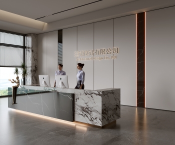 Modern Office Reception Desk-ID:711081094