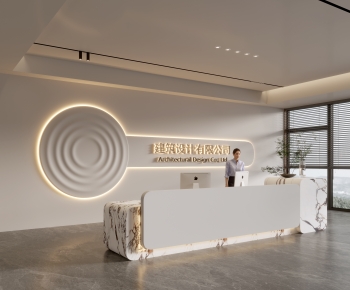 Modern Office Reception Desk-ID:137851951