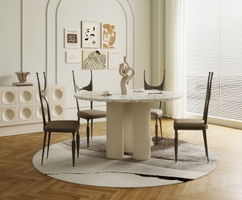 French Style Dining Table And Chairs-ID:782648095