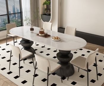 Modern Dining Table And Chairs-ID:691498044