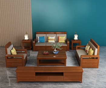 Chinese Style Sofa Combination-ID:613142973