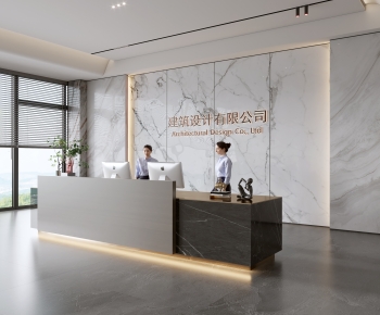 Modern Office Reception Desk-ID:452931887