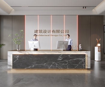 Modern Office Reception Desk-ID:123329218