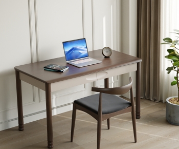 Modern Computer Desk And Chair-ID:369344957