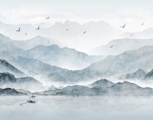 新中式水墨山水装饰画-ID:6127815