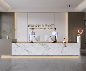 Modern Office Reception Desk-ID:563335907