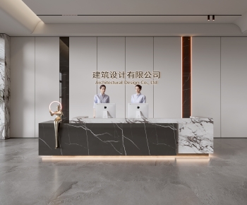 Modern Office Reception Desk-ID:354509483