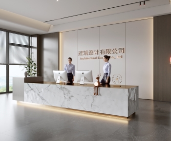 Modern Office Reception Desk-ID:450849573