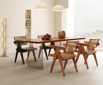 Wabi-sabi Style Dining Table And Chairs-ID:224819233