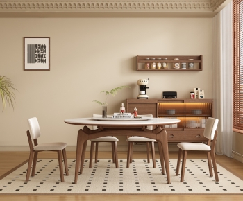 French Style Dining Table And Chairs-ID:479784971