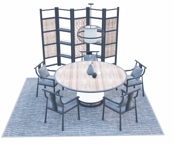 New Chinese Style Dining Table And Chairs-ID:533119925