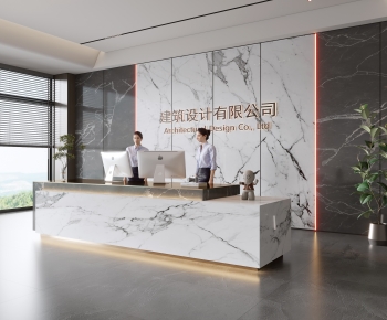 Modern Office Reception Desk-ID:917354119