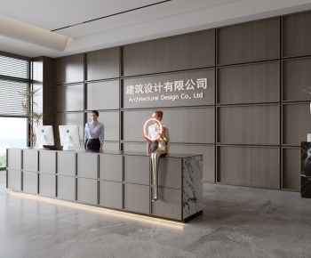 Modern Office Reception Desk-ID:652012114