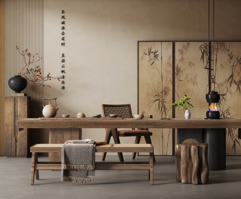 Wabi-sabi Style Tea Tables And Chairs-ID:955357071