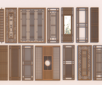 New Chinese Style Wooden Screen Partition-ID:243482118