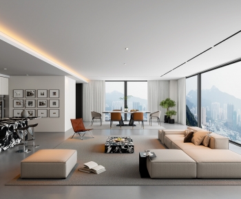 Modern A Living Room-ID:931555996