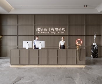 Modern Office Reception Desk-ID:690213925