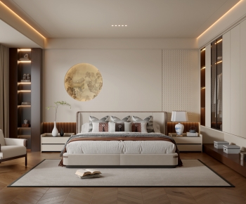 New Chinese Style Bedroom-ID:680357934