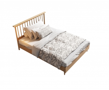 Nordic Style Single Bed-ID:325825932