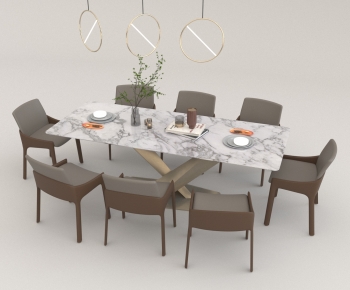 Modern Dining Table And Chairs-ID:701735975