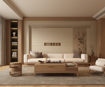 New Chinese Style A Living Room-ID:842063909