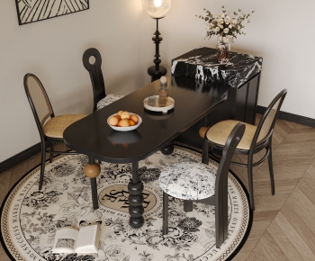 French Style Dining Table And Chairs-ID:645658021