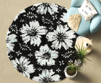 Modern Circular Carpet-ID:551635037