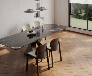 Modern Dining Table And Chairs-ID:606275083