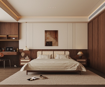 Wabi-sabi Style Bedroom-ID:496931083