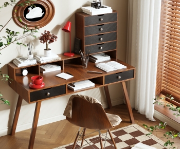 Modern Computer Desk And Chair-ID:736041184