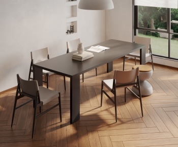 Modern Dining Table And Chairs-ID:878556017