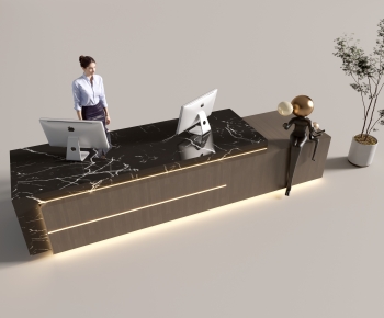 Modern Reception Desk-ID:390835058