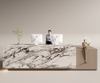 Modern Reception Desk-ID:672147995