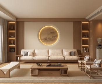 New Chinese Style A Living Room-ID:361067065