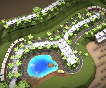 Modern Architectural Bird's-eye View Planning-ID:428220037