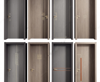 New Chinese Style Single Door-ID:829644929