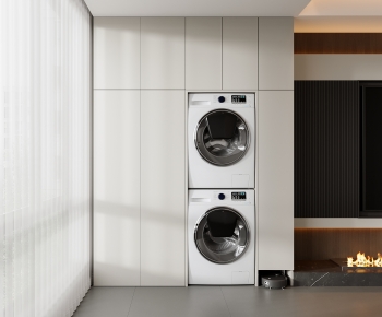 Modern Balcony Laundry Room-ID:593792928